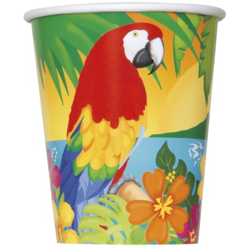 Tropical Island Luau Cups Ht/Cld 9Oz 8Ct