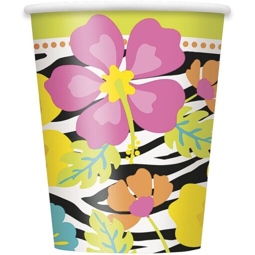 Wild Luau Cups Hot/Cold 9Oz 8Ct