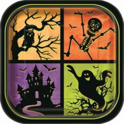 Haunted House Plate SQR 9" 8CT