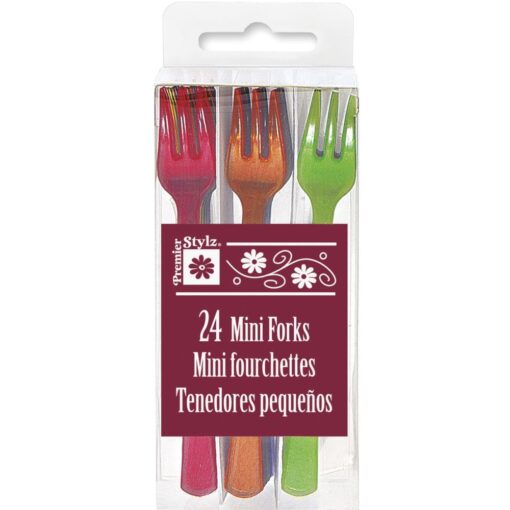 Mini Forks 4&Quot; Plastic 24Ct