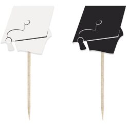 Grad Cap Decal Picks 3.5" 8CT