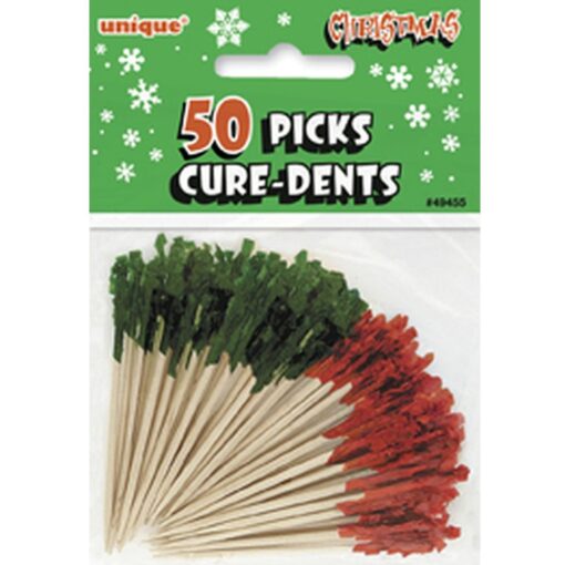 Frill Picks Red/Green 50Ct