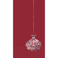 Elegant Red Cmas Napkins Dinner 16CT