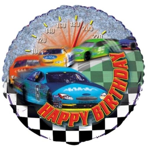 18&Quot; Rnd Stock Car Bday Foil Balloon