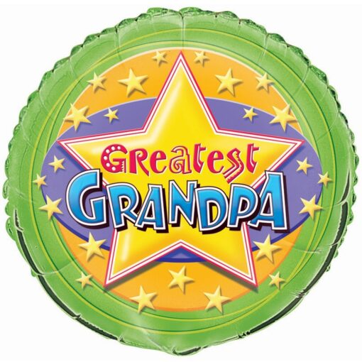 18&Quot; Rnd Greatest Grandpa Foil Bln