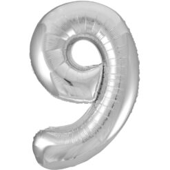 34" SHP Silver #9 Foil Balloon