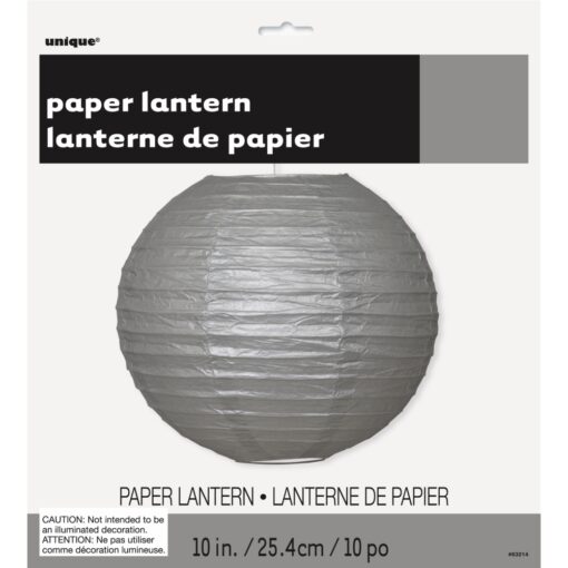Lantern Round 10&Quot; Silver