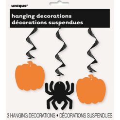 Pumpkin & Spider Hanging Decor 36" 3CT