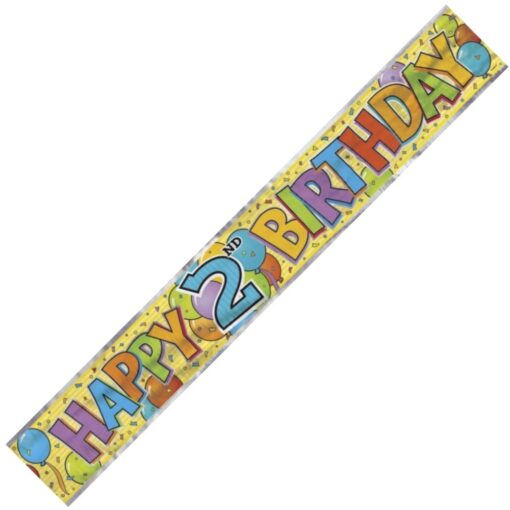 02 Birthday Foil Banner 12Ft