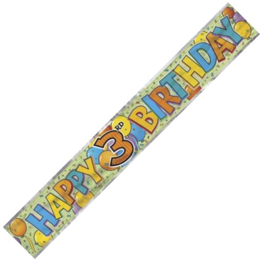 03 Birthday Foil Banner 12Ft