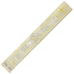 Joyous Christening Foil Banner 12FT