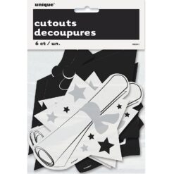 6 Grad Asst PRNTD Mini Cutouts