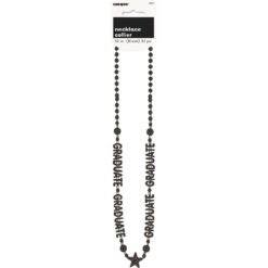 Black Grad Bead Necklace 32"