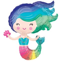 30" SHP Colorful Mermaid Foil Balloon