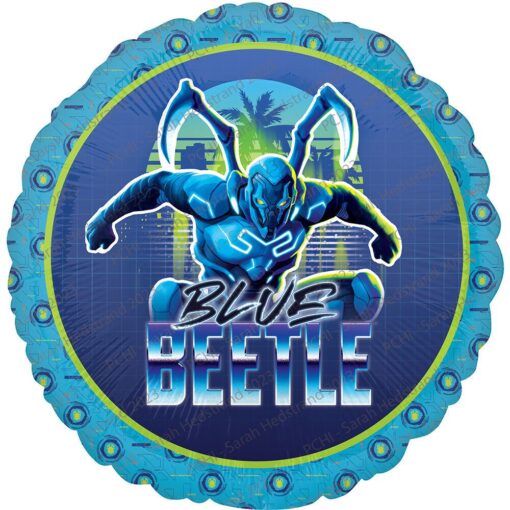 17&Quot; Rnd Blue Beetle Mylar Balloon