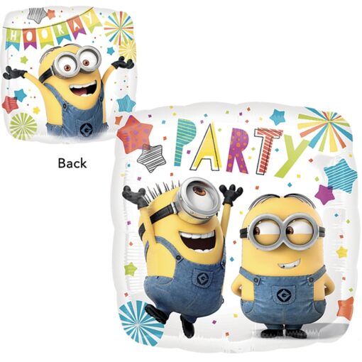 17&Quot; Sqr Minions Party Foil Balloon