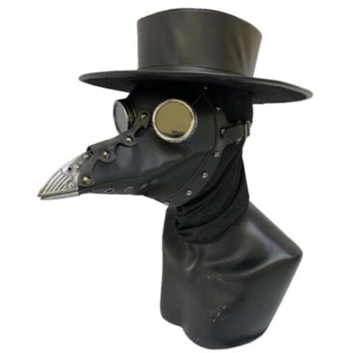 Plague Doctor Mask W/Goggles, Black