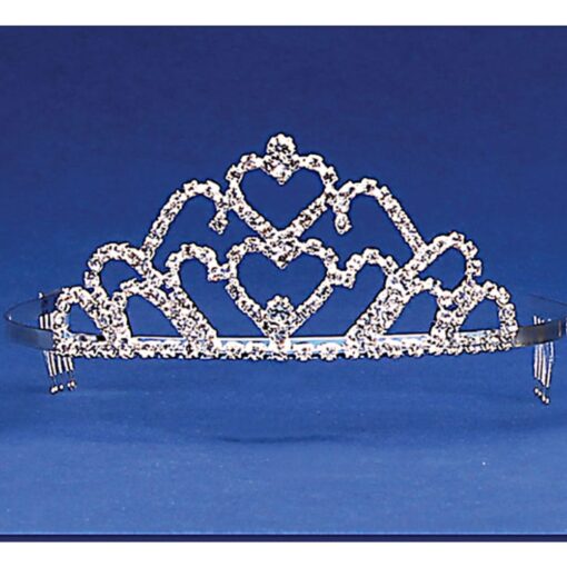 Double Heart Tiara 2&Quot; H