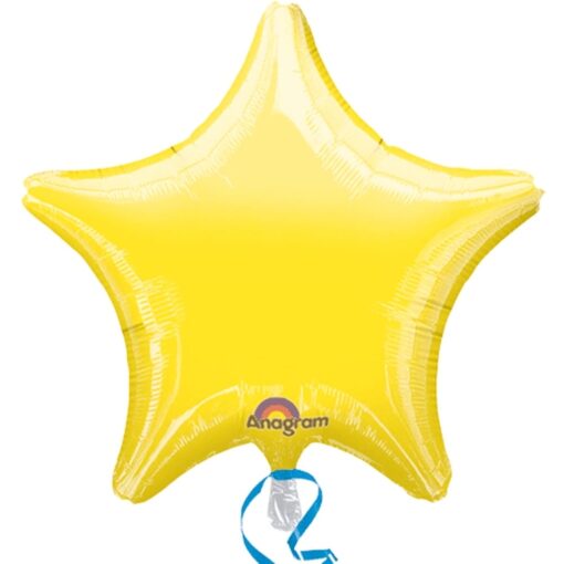 18&Quot; Str Yellow Metallic Foil Balloon