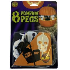 Pumpkin Pegs™ Skull/Tombstone 8CT