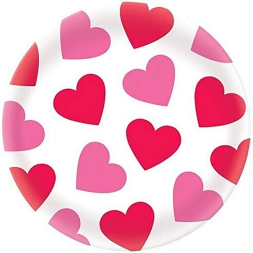 Heart Platter Melamine Round 13.5In