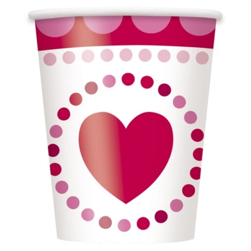 Radiant Hearts Cups Hot/Cold 9Oz 8Ct