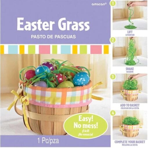 Easter Green Plastic Swirl Grass Decoration 2Oz 1 Pkg