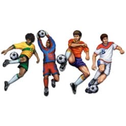 Soccer Figure Cutouts 20" Tall 4CT