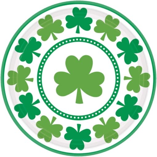 Lucky Shamrocks Plates 9&Quot; 8Ct