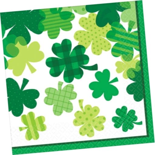 Blooming Shamrocks Napkins Beverage 36Ct