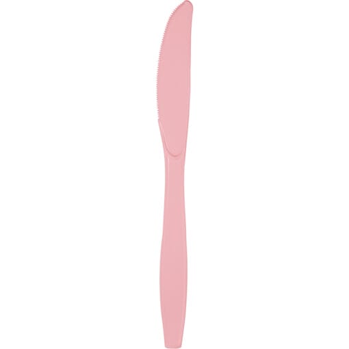 Classic Pink Premium Plastic Knives 24Ct