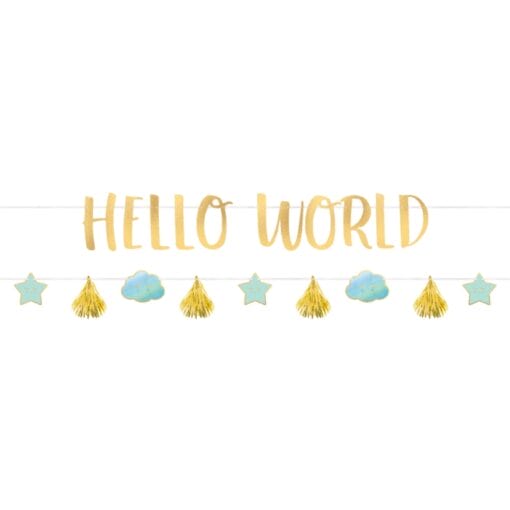 Hello Baby Boy Banner Letter Kit