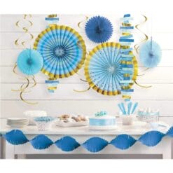 Baby Boy Shower Paper & Foil Decorating Kit