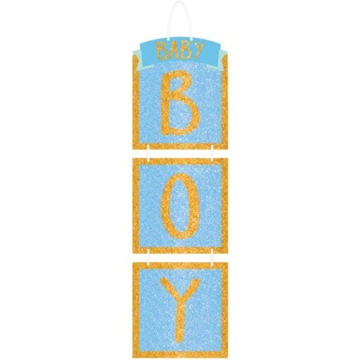 Baby Boy Glitter Drop Sign