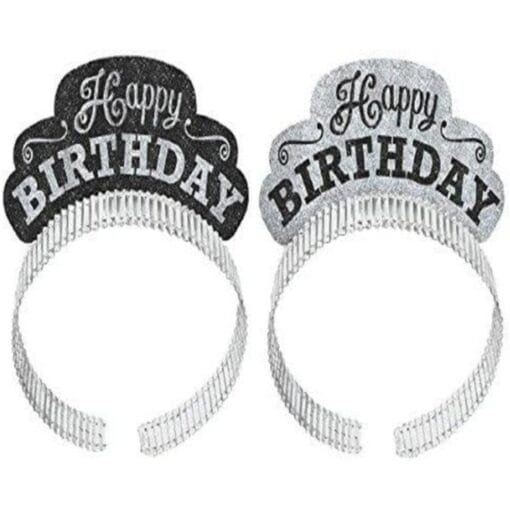 Happy Birthday Tiaras Astd 12Ct