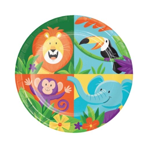 Jungle Safari Paper Plates 7&Quot; 8Ct