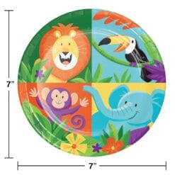 Jungle Safari Paper Plates 7" 8CT
