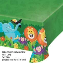 Jungle Safari Plastic Table Cover 54x102