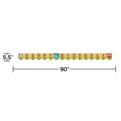 Jungle Safari Birthday Banner w/Ribbon