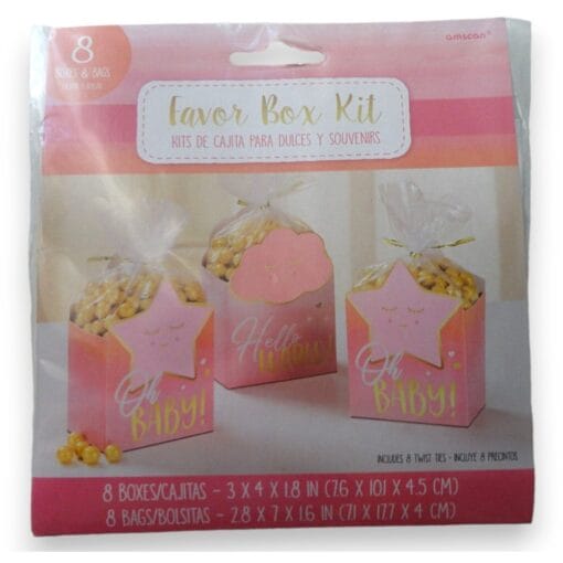 Oh Baby Girl Favor Box Kit Set Of 8