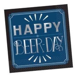 Happy Birthday Man Napkins Beverage 16CT