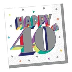 Heres To 40 Bevrage Napkins 16CT