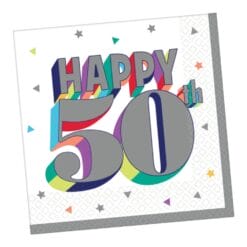 Heres To 50 Napkins Beverage 16CT