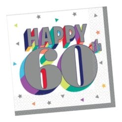 Heres To 60 Beverage Napkins 16CT