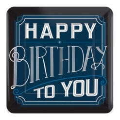 Happy Birthday Man Plates SQR 7" 8CT