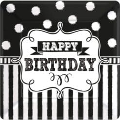 Chalkboard Birthday Plates 10" 8CT