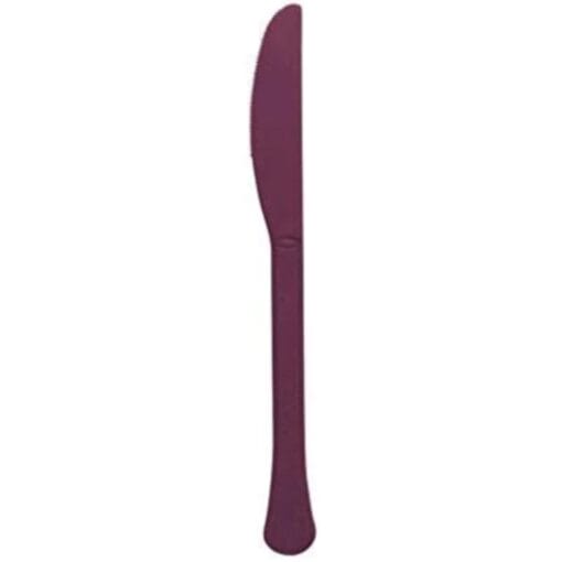 Maroon Premium Plastic Knives 20Ct