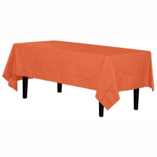 Orange Tablecover 54X108 Plastic