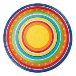 Painted Pottery Plates 7" 8CT