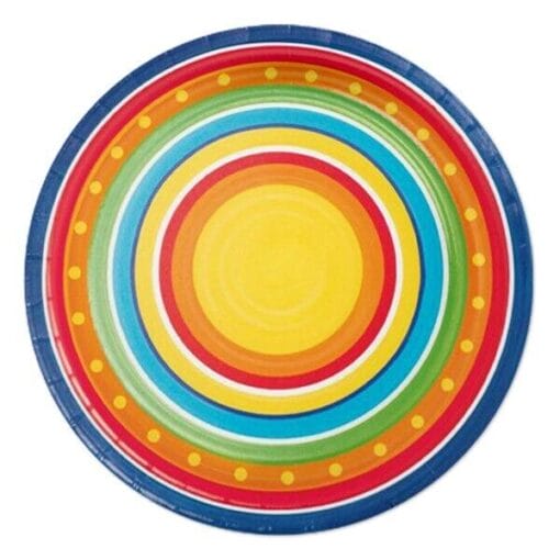 Painted Pottery Plates 7&Quot; 8Ct